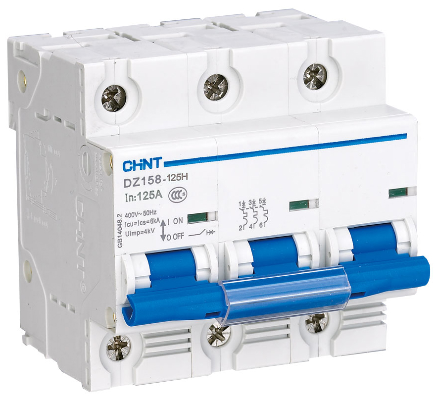 MCBs 10kA C-Curve AC/DC Rating 3P (80 – 125 A)